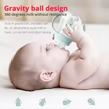 Multifunctional Baby Drinking Bottle -180, BPA-Free, with Straw and Lid